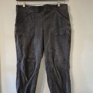 Spanx Stretch Twill Cargo Jogger L Gray Pull-On Gorpcore Utility Minimalist Moto